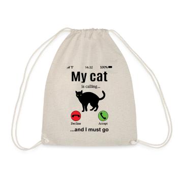 Chat appelle drôle l’ami chat propriétaire de chat - Sac de sport léger - nature - Devant