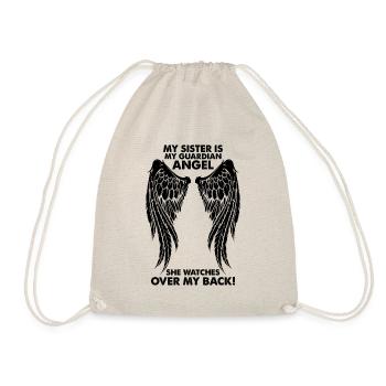 My Sister is My Guardian Angel - Drawstring Bag - nature - Front