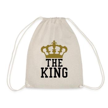 the king krone design text logo cool - Turnbeutel - Natur - Vorne