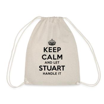 keep calm and let stuart handle it - Drawstring Bag - nature - Front