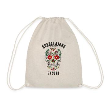 Guadalajara Kartell El Padron Padrino Skull Kopf - Turnbeutel - Natur - Vorne