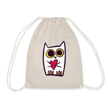 Hibou au cœur - Sac de sport léger - nature - Devant