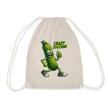 Crazy Veggies: Zucchini Thumbs Up - Turnbeutel - Natur - Vorne