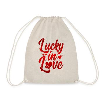 Love Happy Heart Card Valentine Vector Design Art - Drawstring Bag - nature - Front