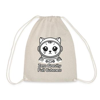 Space cat - Zero Gravity, Full Cuteness Design - Drawstring Bag - nature - Front