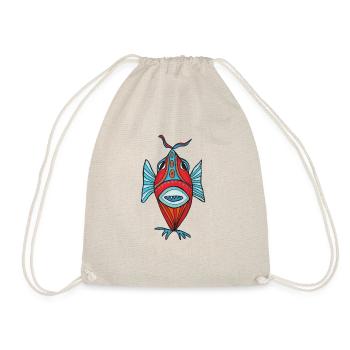 Hillevi der Fisch - Turnbeutel - Natur - Vorne