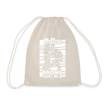 If It Involves Boxing Count Me In - Drawstring Bag - nature - Front