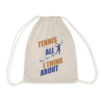 Tennis Is All I Think About - Drawstring Bag - nature - Front