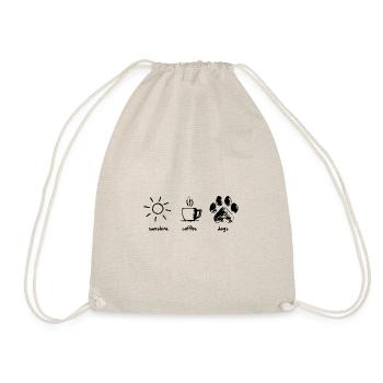 Sunshine - coffee - dogs - Drawstring Bag - nature - Front
