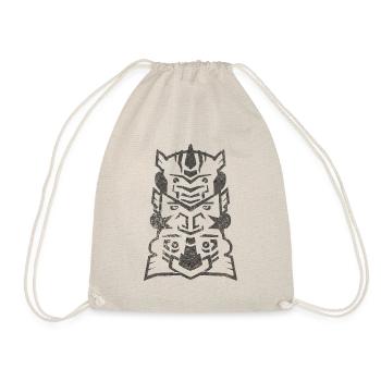 Mask totem - 3 heads - Drawstring Bag - nature - Front