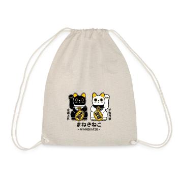 Manekineko - Winkekatze - Turnbeutel - Natur - Vorne