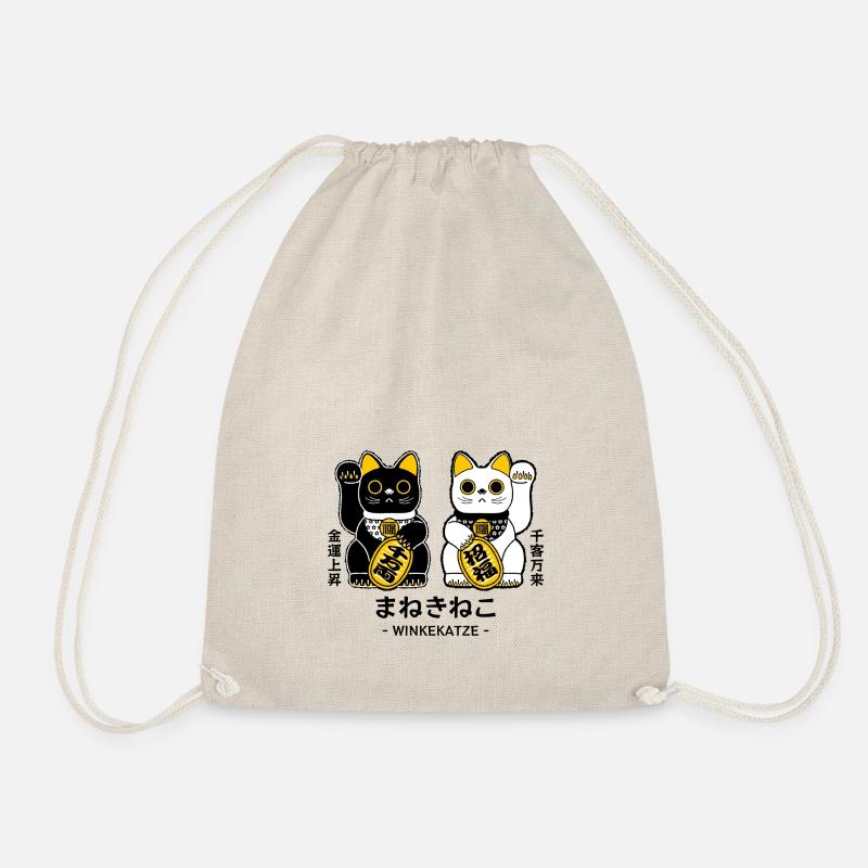 Manekineko - Winkekatze - Turnbeutel - Natur