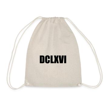 Conception ringard "DCLXVI" - Roman 666 - Sac de sport léger - nature - Devant