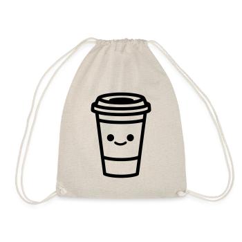 Kaffeebecher - Turnbeutel - Natur - Vorne