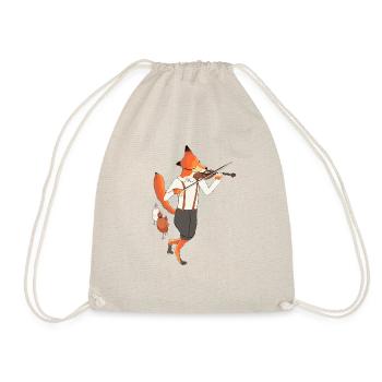 Der Fuchs geigt auf. Gefolgt von seinen Fans. - Turnbeutel - Natur - Vorne
