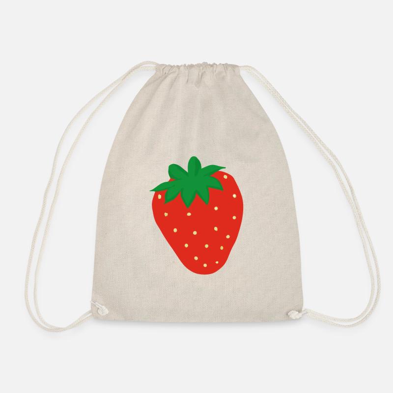 Erdbeere Illustration Geschenkidee - Turnbeutel - Natur