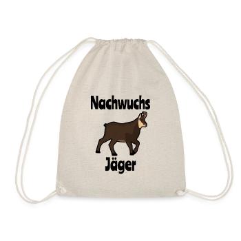 Nachwuchs Jäger Jagd Gams Geburt Baby Kind - Turnbeutel - Natur - Vorne