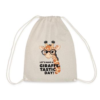Let’s have a fantastic day - Funny giraffe - Drawstring Bag - nature - Front
