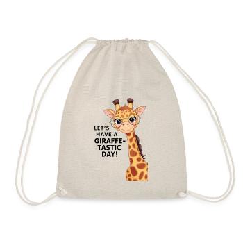 Lasst uns einen fantastischen Tag haben - Giraffe - Turnbeutel - Natur - Vorne