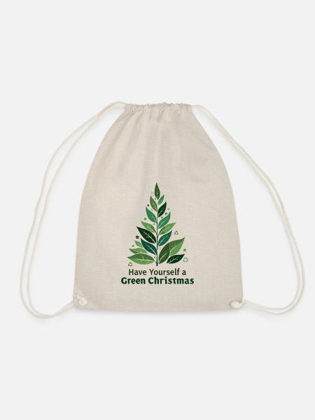 Umweltfreundlicher Grüner Weihnachtsbaum - Turnbeutel - Natur