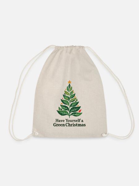 Umweltfreundlicher Grüner Weihnachtsbaum - Turnbeutel - Natur