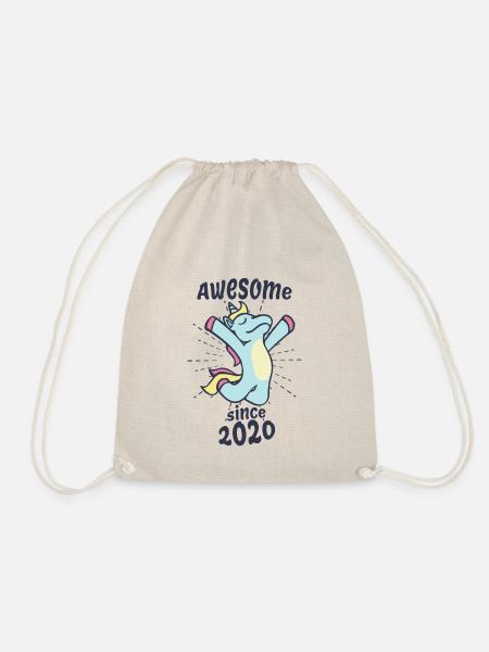 Fantastisch seit 2020 - Kindergeburtstag Einhorn - Turnbeutel - Natur