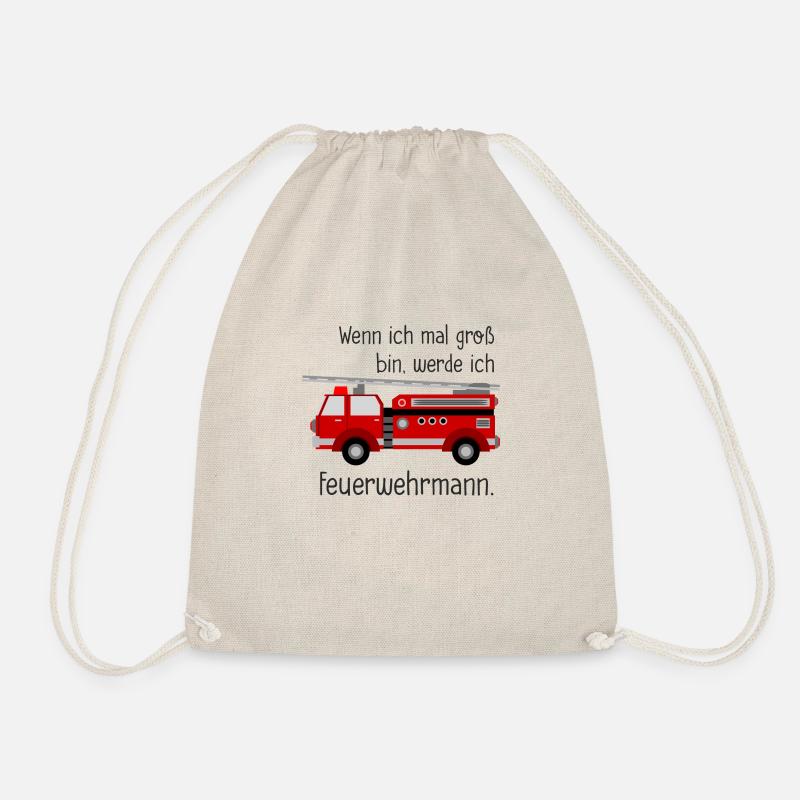 Feuerwehr Baby Kind Kinder Sprüche Geschenkidee - Turnbeutel - Natur