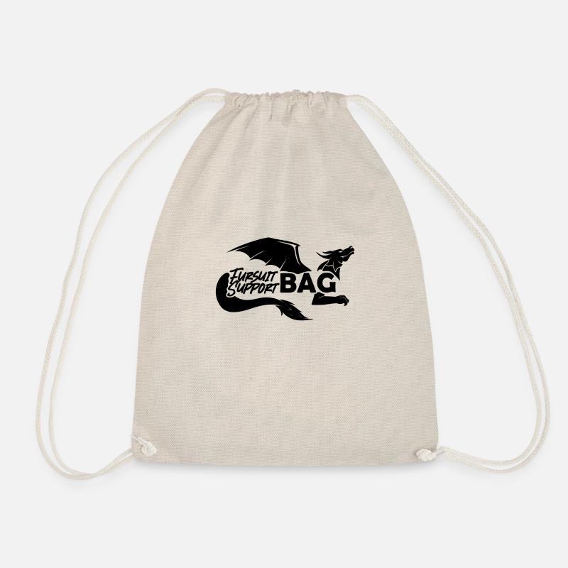 Fursuit Support Tasche Drache - Turnbeutel - Natur