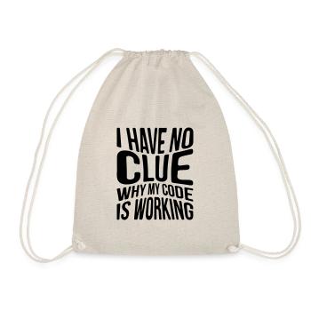I have no clue why my code is working - Drawstring Bag - nature - Front