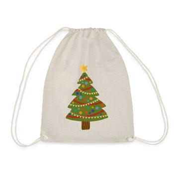 Christmas tree Christmas tree Christmas gift idea - Drawstring Bag - nature - Front