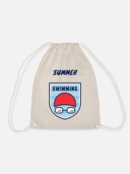 Sommer Swimming - Turnbeutel - Natur