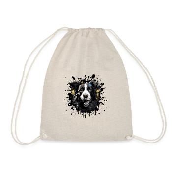 Border Collie Chien Portrait - Sac de sport léger - nature - Devant