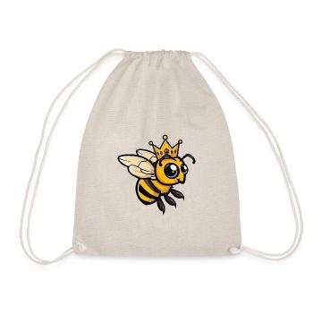 Bee Comic Crown - Drawstring Bag - nature - Front