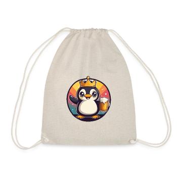 Pinguin Bier Comic - Turnbeutel - Natur - Vorne