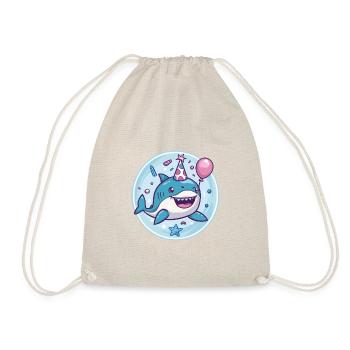 Bande dessinée d’anniversaire de requin - Sac de sport léger - nature - Devant
