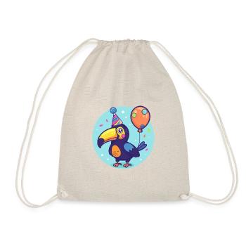 Toucan oiseau anniversaire bande dessinée - Sac de sport léger - nature - Devant