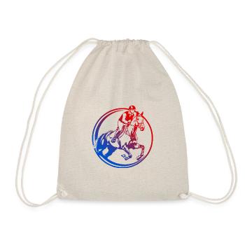 Silhouette de cheval d’équitation coloré - Sac de sport léger - nature - Devant