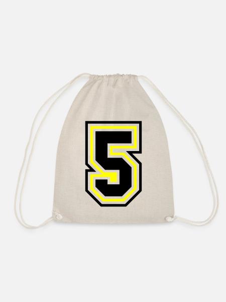 5 Number symbol - Drawstring Bag - nature
