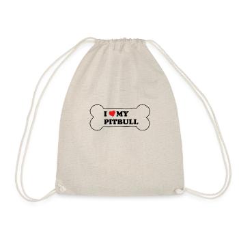 J’AIME MON PITBULL - Sac de sport léger - nature - Devant