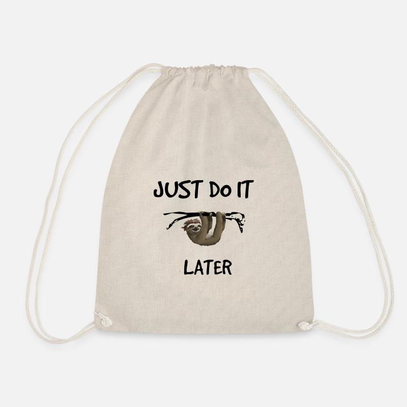 Just do it later - Faultier - Turnbeutel - Natur