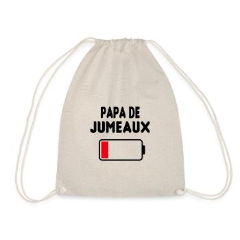 Papa de jumeau idée cadeau drôle humour homme - Sac de sport léger - nature - Devant