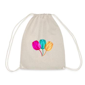 ZAZdesign® Tulip T-shirt coloré & floral - Sac de sport léger - nature - Devant
