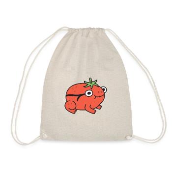 Cute Tomato Frog Doodle - Drawstring Bag - nature - Front