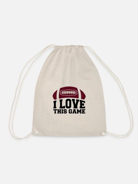 LOVE THIS GAME, AMERICAN FOOTBALL - Turnbeutel - Natur