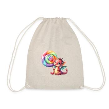 Kleiner Drache Lollipop - Turnbeutel - Natur - Vorne