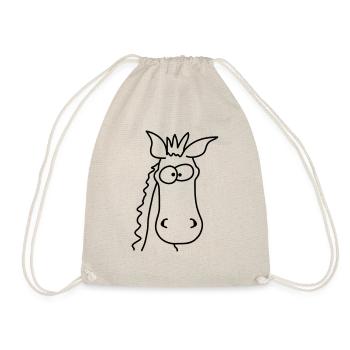 Funny Comic Horse - Drawstring Bag - nature - Front