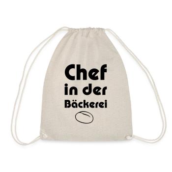 Chef in der Bäckerei - Turnbeutel - Natur - Vorne