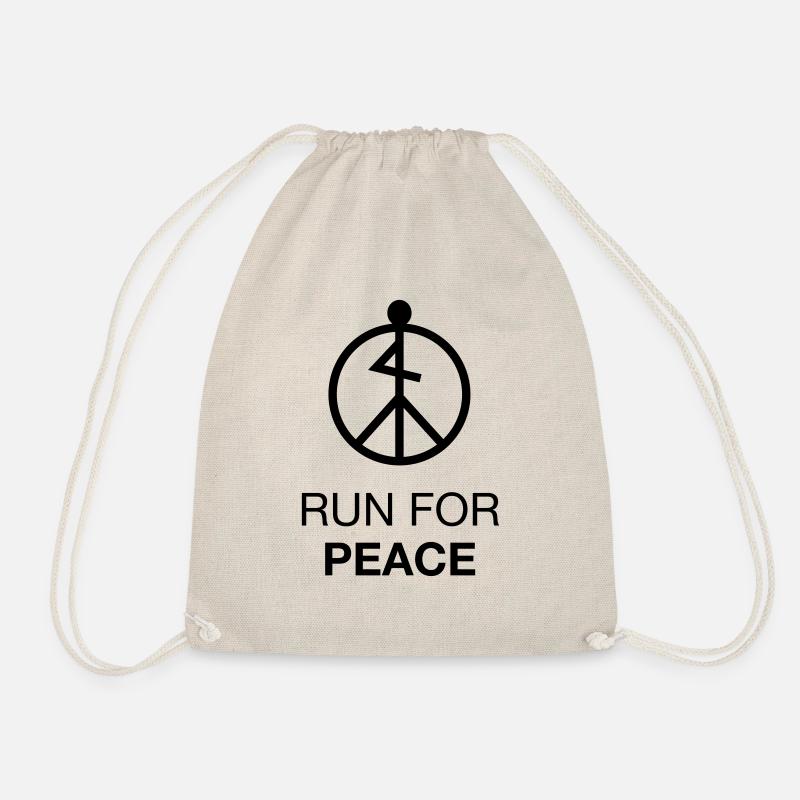 run_for_peace - Drawstring Bag - nature