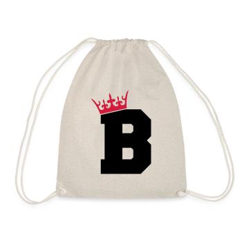 buchstabe_b_king_02 - Turnbeutel - Natur - Vorne