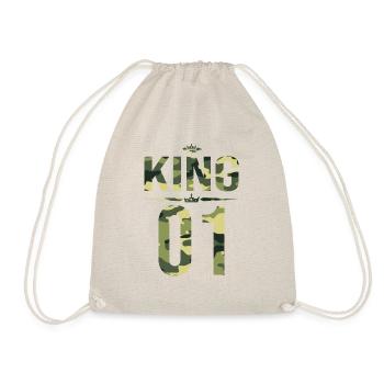 King King Queen Couple Outfit Family Camouflage - Drawstring Bag - nature - Front